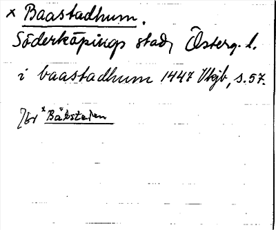 Bild på arkivkortet för arkivposten *Baastadhum