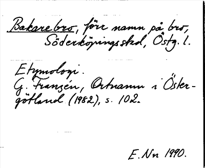 Bild på arkivkortet för arkivposten Bakarebro