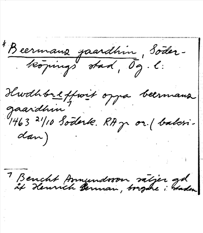 Bild på arkivkortet för arkivposten *Beermanz gaardhin