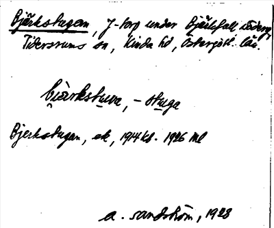 Bild på arkivkortet för arkivposten Björkstugen