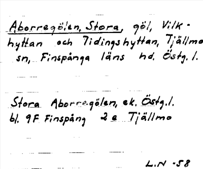 Bild på arkivkortet för arkivposten Aborregölen, Stora