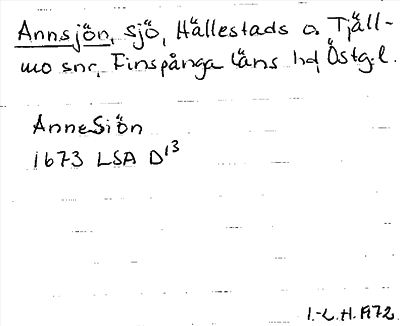 Bild på arkivkortet för arkivposten Annsjön
