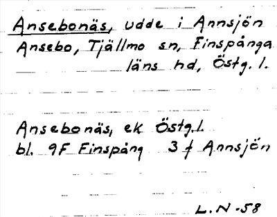 Bild på arkivkortet för arkivposten Ansebonäs