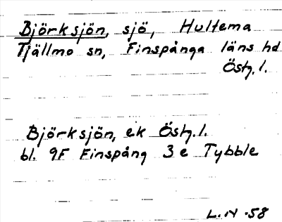 Bild på arkivkortet för arkivposten Björksjön