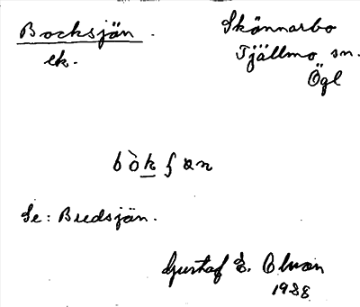 Bild på arkivkortet för arkivposten Bocksjön, se Bredsjön