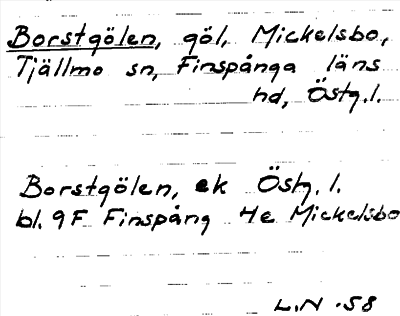 Bild på arkivkortet för arkivposten Borstgölen