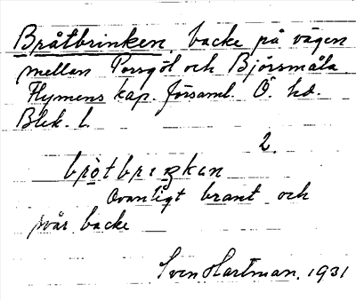 Bild på arkivkortet för arkivposten Bråtbrinken