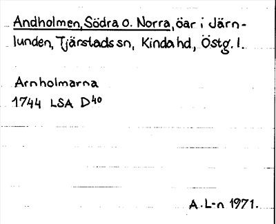 Bild på arkivkortet för arkivposten Andholmen, Södra o. Norra