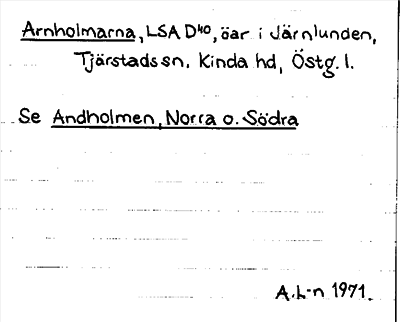 Bild på arkivkortet för arkivposten Arnholmarna