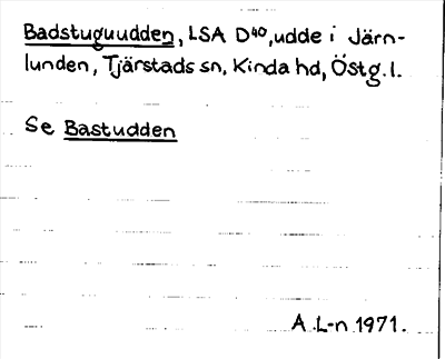 Bild på arkivkortet för arkivposten Badstuguudden