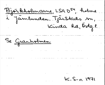 Bild på arkivkortet för arkivposten Björkholmarne