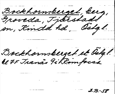 Bild på arkivkortet för arkivposten Bockhornsberget