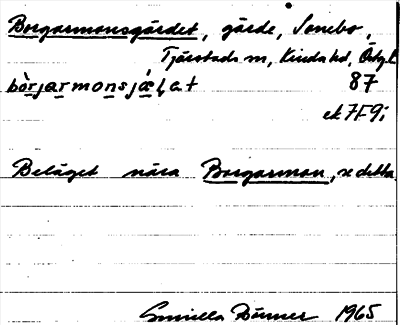 Bild på arkivkortet för arkivposten Borgasmonsgärdet