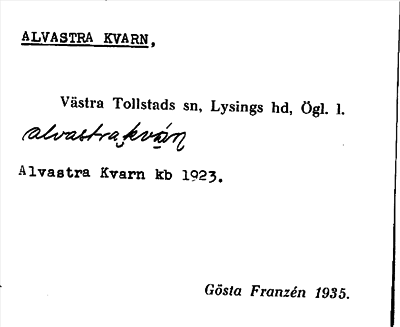 Bild på arkivkortet för arkivposten Alvastra kvarn