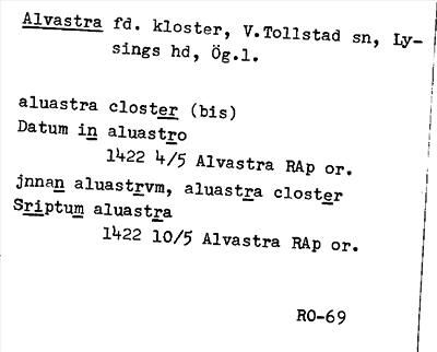 Bild på arkivkortet för arkivposten Alvastra