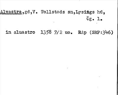 Bild på arkivkortet för arkivposten Alvastra