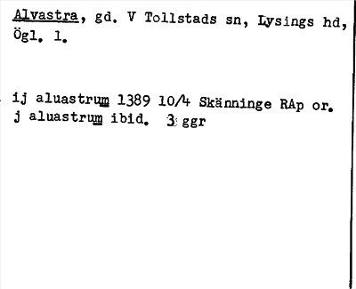 Bild på arkivkortet för arkivposten Alvastra