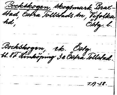 Bild på arkivkortet för arkivposten Bockskogen