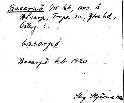 Bild på arkivkortet för arkivposten Basarpö