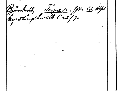 Bild på arkivkortet för arkivposten Björshult