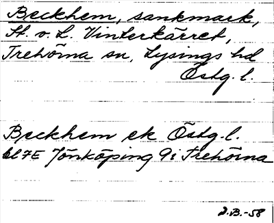 Bild på arkivkortet för arkivposten Beckhem