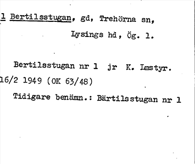 Bild på arkivkortet för arkivposten Bertilsstugan