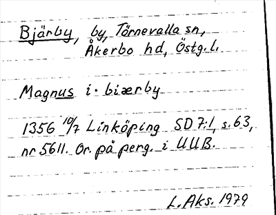 Bild på arkivkortet för arkivposten Bjärby