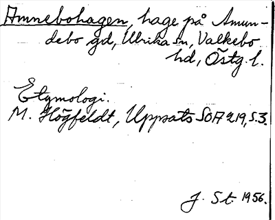 Bild på arkivkortet för arkivposten Amnebohagen
