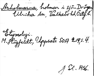Bild på arkivkortet för arkivposten Arholmarna