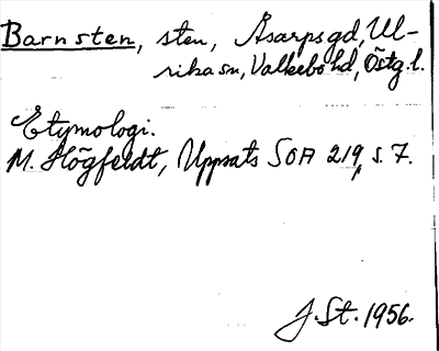 Bild på arkivkortet för arkivposten Barnsten