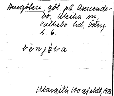 Bild på arkivkortet för arkivposten Bengölen