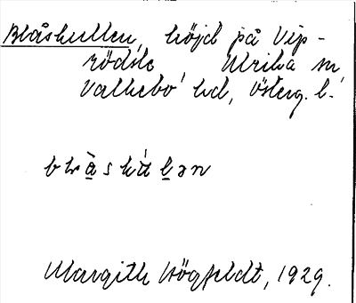 Bild på arkivkortet för arkivposten Blåskullen