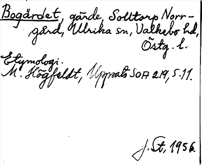Bild på arkivkortet för arkivposten Bogärdet