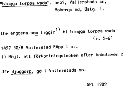 Bild på arkivkortet för arkivposten »biogga torppa wada»