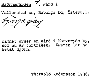 Bild på arkivkortet för arkivposten Björnagården