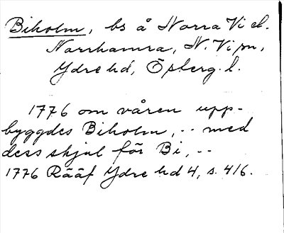 Bild på arkivkortet för arkivposten Biholm