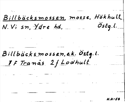 Bild på arkivkortet för arkivposten Billbäcksmossen