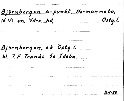 Bild på arkivkortet för arkivposten Björnbergen