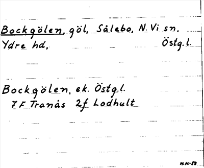 Bild på arkivkortet för arkivposten Bockgölen
