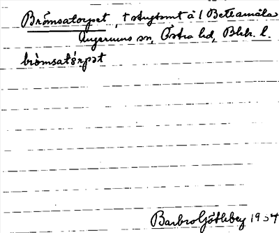 Bild på arkivkortet för arkivposten Brömsatorpet