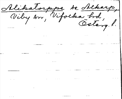 Bild på arkivkortet för arkivposten Alikatorppe se Alkarp