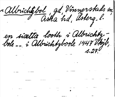 Bild på arkivkortet för arkivposten *albrichtzbol