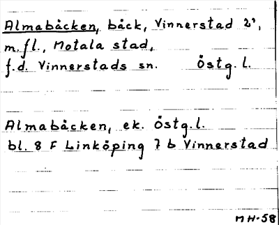 Bild på arkivkortet för arkivposten Almabäcken
