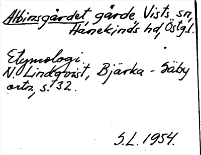 Bild på arkivkortet för arkivposten Albinsgärdet