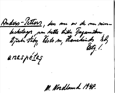 Bild på arkivkortet för arkivposten Anders-Petters