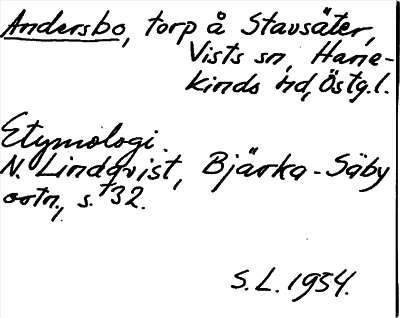 Bild på arkivkortet för arkivposten Andersbo