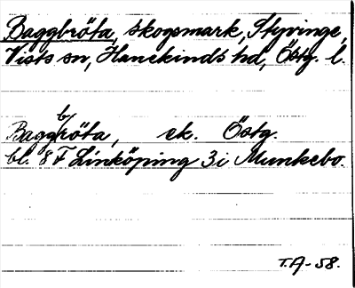 Bild på arkivkortet för arkivposten Baggbröta