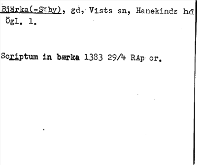 Bild på arkivkortet för arkivposten Bjärka (-Säby)