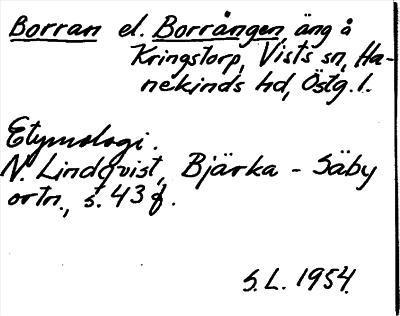 Bild på arkivkortet för arkivposten Borran el. Borrängen
