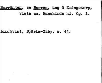 Bild på arkivkortet för arkivposten Borrängen, se Borran